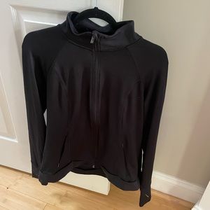 Zip up running jacket, black, size M